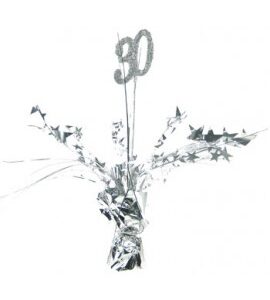 30th Silver Foil Spray Weight