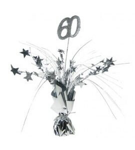 60th Silver Foil Spray Weight Silver