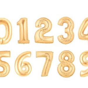 14 inch Air - Filled Foil Number Balloons
