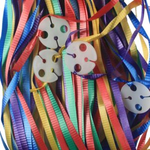 Metallic Multi Colour Pre-cut Ribbon and Clips 25pcs