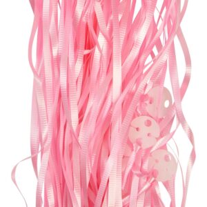 Pastel Pink Pre-cut Ribbon and Clips 25 pcs