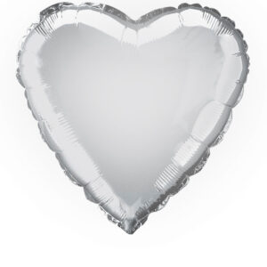 Silver Hearts Foil Balloon