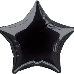 Black star foil balloon