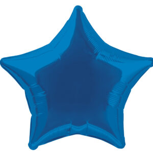 Blue star foil balloon
