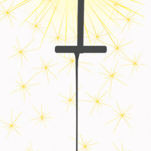 1st Happy Birthday sparkler candle