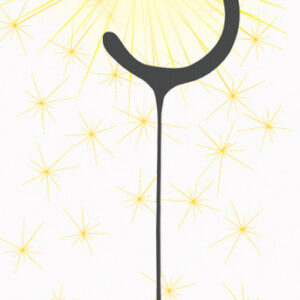 5th Happy Birthday sparkler candle