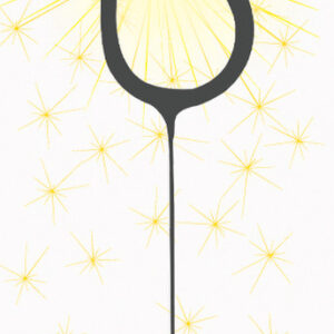 6th Happy Birthday sparkler candle