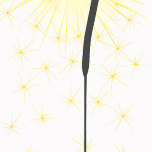 7th Happy Birthday sparkler candle