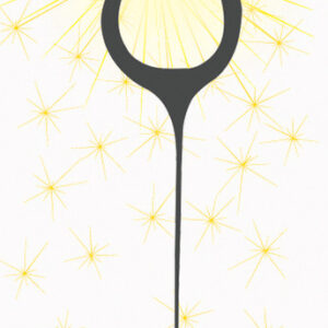 8th Happy Birthday sparkler candle