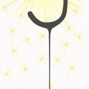 9th Happy sparkler candle