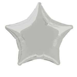 Silver star foil balloon