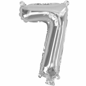 14inch Air-Inflated Number “7” Silver Foil Balloon
