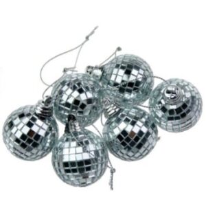 Pk of 6 Mini Disco Balls 5cm