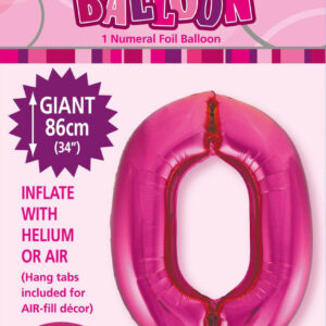 Number 0 Megaloon-Hot Pink
