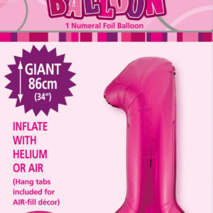 Number 1 Megaloon-Hot Pink