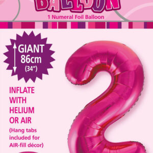 Number 2 Megaloon-Hot Pink
