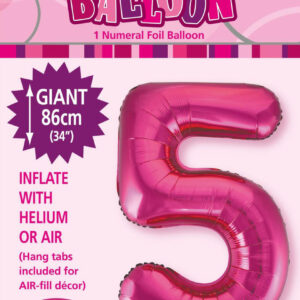 Number 5 Megaloon-Hot Pink