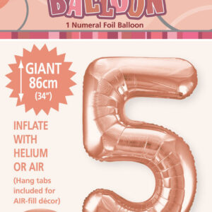Number 5 Megaloon-Rose Gold