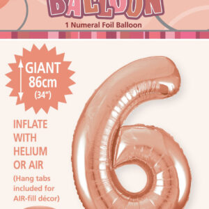 Number 6 Megaloon-Rose Gold