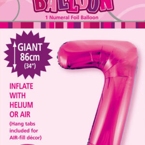 Number 7 Megaloon-Hot Pink