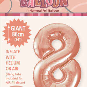 Number 8 Megaloon-Rose Gold