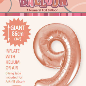 Number 9 Megaloon-Rose Gold
