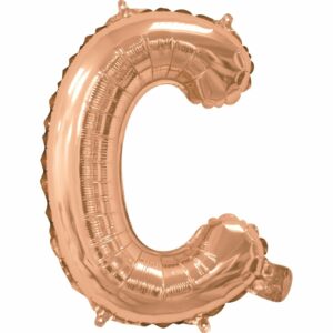 14inch Air-Inflated Letter "C" Rose Gold Foil Balloon