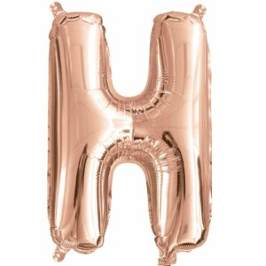 14inch Air-Inflated Letter "H" Rose Gold  Foil Balloon