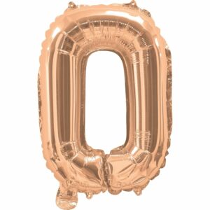 14inch Air-Inflated Letter "O" Rose Gold Foil Balloon