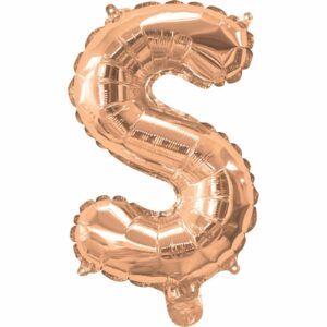14inch Air-Inflated Letter "S" Rose Gold  Foil Balloon