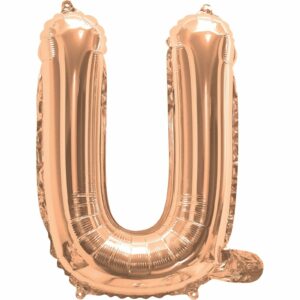14inch Air-Inflated Letter "U" Rose Gold  Foil Balloon