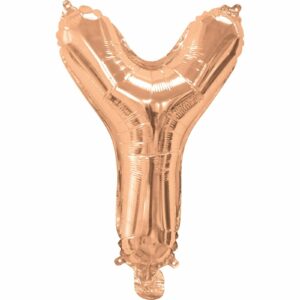 14inch Air-Inflated Letter "Y" Rose Gold Foil Balloon