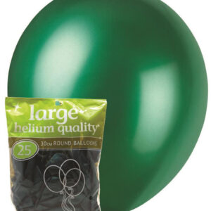 25 pk 30cm Metallic Teal Latex Balloons