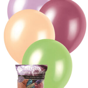 100 pk 30cm Pearl Assorted Latex Balloons