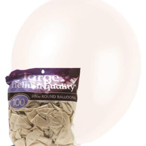 100 pk 30cm Pearl White Latex Balloons