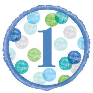 1 st Birthday Foil Balloon Blue 18"