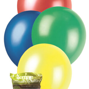 100 pk 30cm Metallic Assorted Latex Balloons