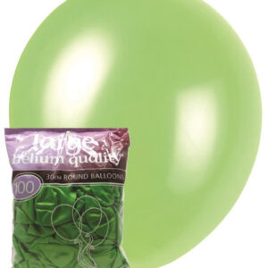 100 pk 30cm Pearl Lime Green Latex Balloons
