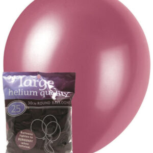 25 pk 30cm Pearl Burgundy Latex Balloons