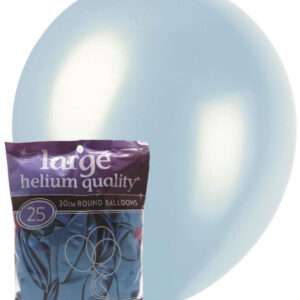 25 pk 30cm Pearl Electric Blue Latex Balloons