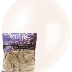 25 pk 30cm Pearl White Latex Balloons