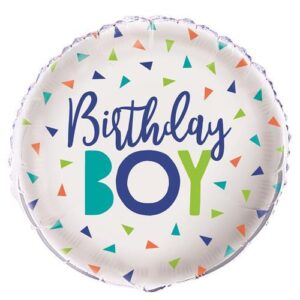 Birthday Boy Confetti Print 18"