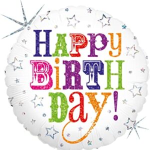 Happy Birthday 18″ White