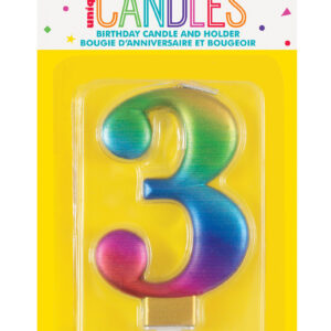 3 Rainbow Candle
