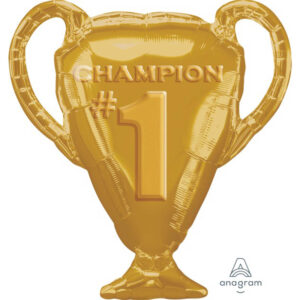 Gold Trophy Champion Super Shape Foil Balloon