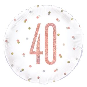 40th Birthday Rosegold Foil Balloon 18″