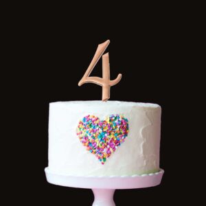 ROSE GOLD CAKE TOPPER (7CM) – NUMBER 4