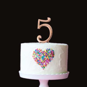 ROSE GOLD CAKE TOPPER (7CM) – NUMBER 5