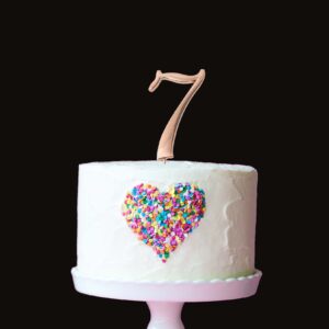 ROSE GOLD CAKE TOPPER (7CM) – NUMBER 7