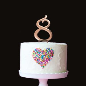 ROSE GOLD CAKE TOPPER (7CM) – NUMBER 8